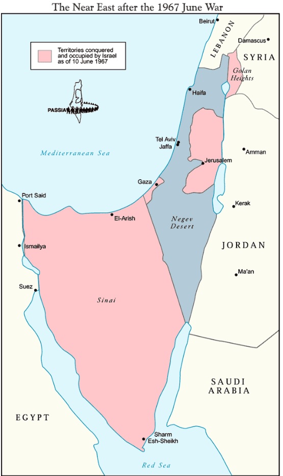 Filistin sınırları 1967 haritası infografik