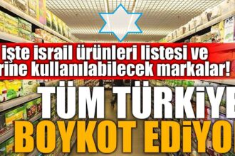 İsrail Ürünleri Boykot Listesi